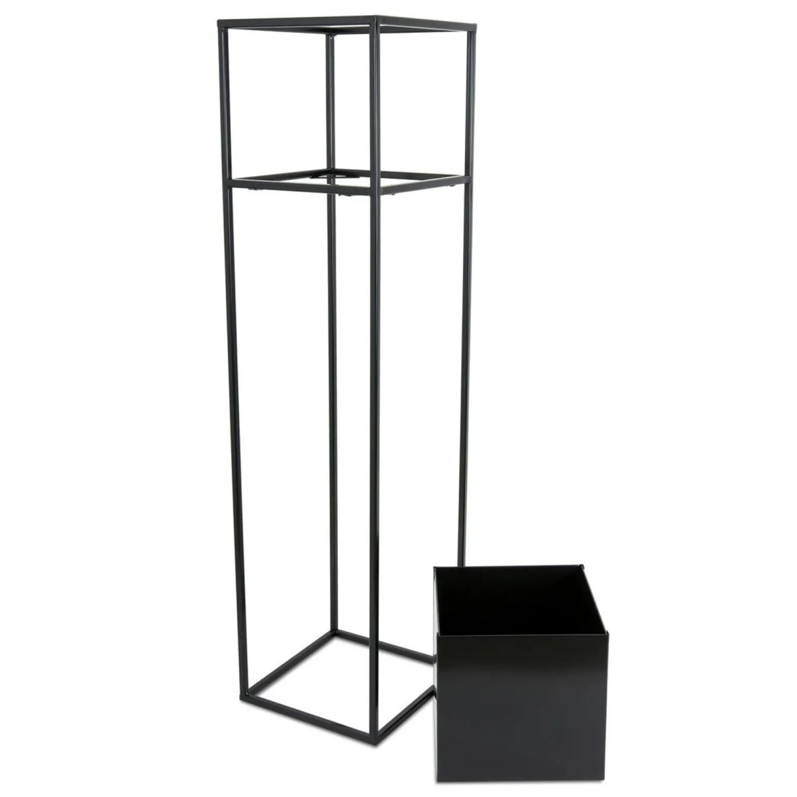 Nowoczesny kwietnik stojak czarny 90 cm LOFT