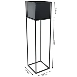 Nowoczesny kwietnik stojak czarny 90 cm LOFT