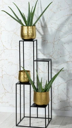 Nowoczesny kwietnik stojak czarny 110 cm LOFT