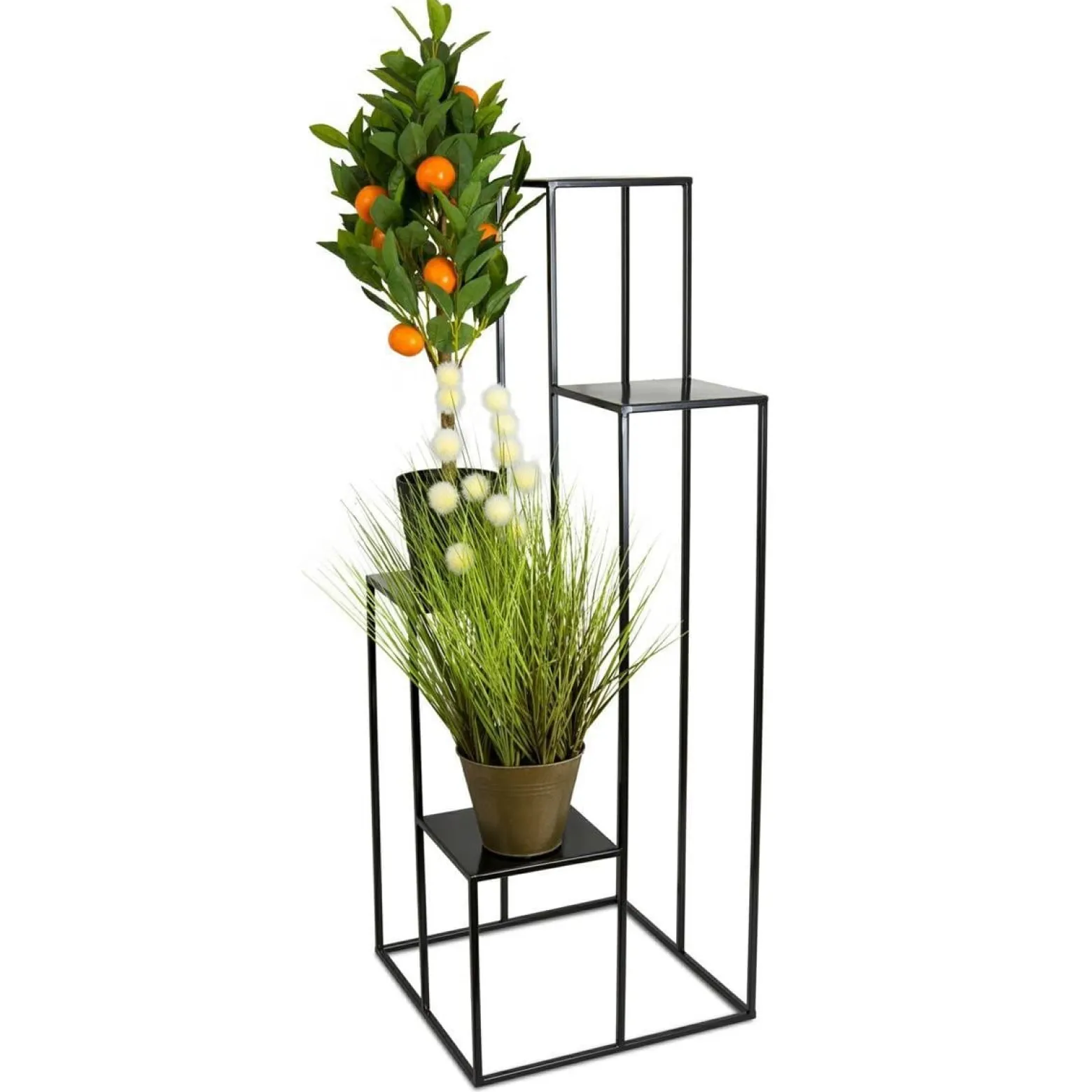Nowoczesny kwietnik stojak czarny 110 cm LOFT