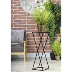 Nowoczesny kwietnik stojący 70 cm czarny LOFT