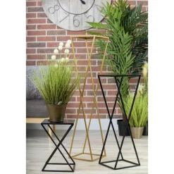 Nowoczesny kwietnik stojący 70 cm czarny LOFT