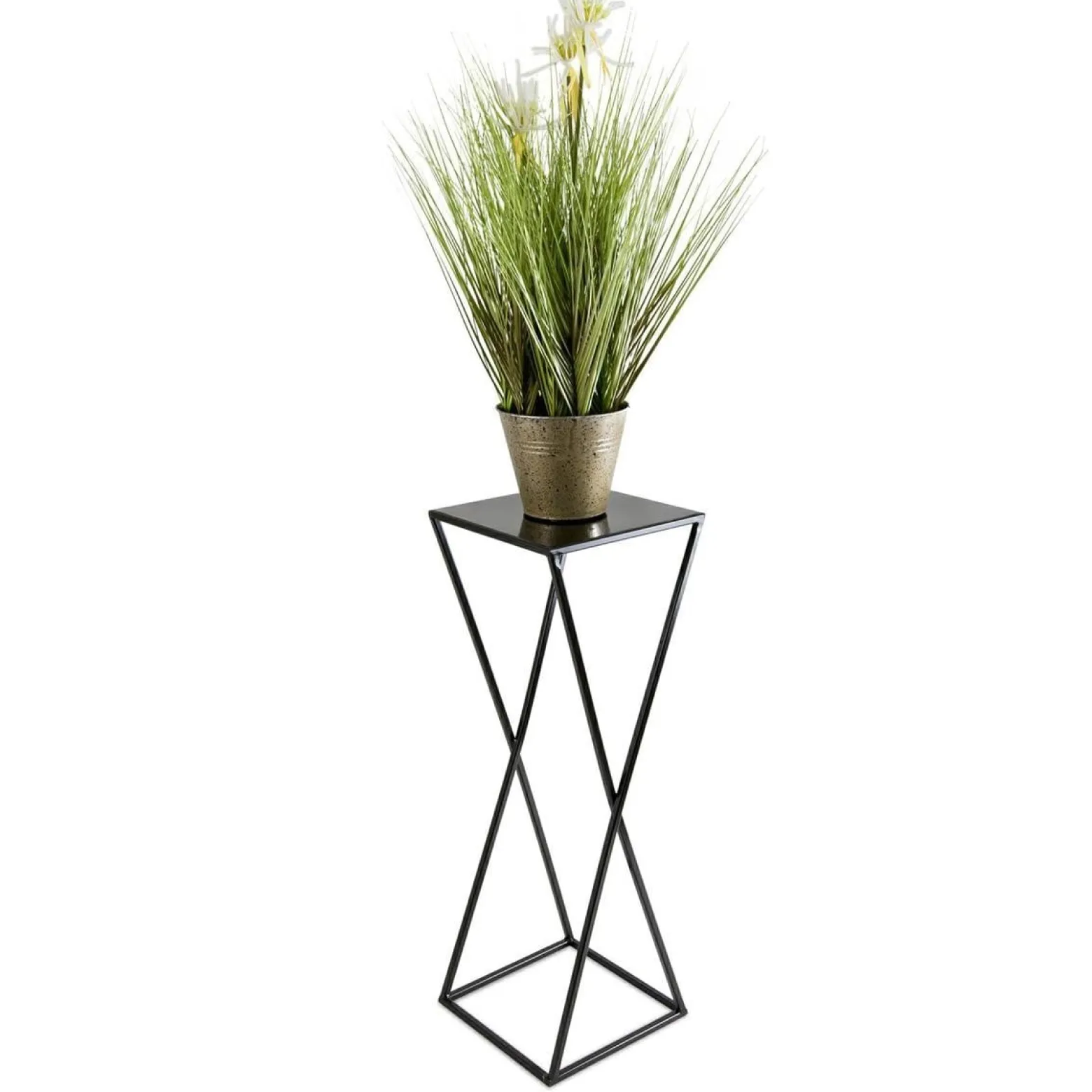 Nowoczesny kwietnik stojący 70 cm czarny LOFT