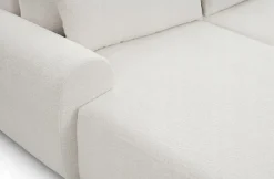 Nowoczesny narożnik LATINA 266X165 kremowy bucle LEWY