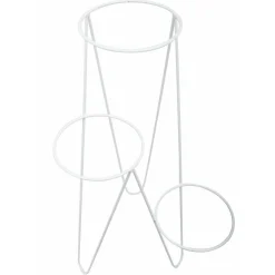 Nowoczesny potrójny kwietnik 95 cm biały GLAM