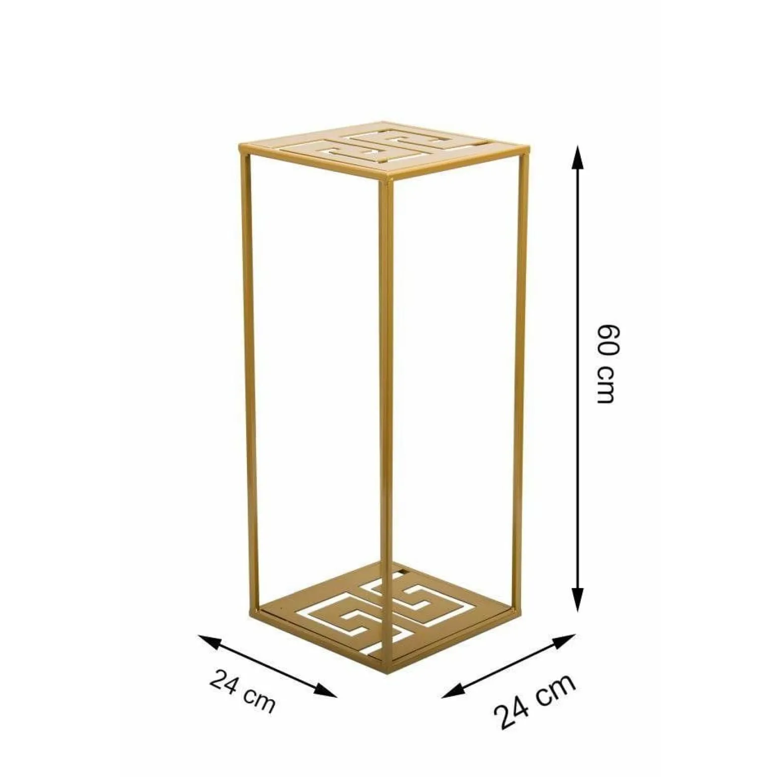 Nowoczesny stojący kwietnik 60 cm złoty