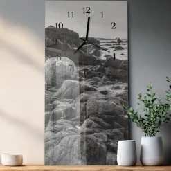 Nowoczesny zegar 30x60 Kamienie cichy mechanizm salon