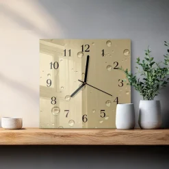 Nowoczesny zegar 30x30 Krople design na ścianę