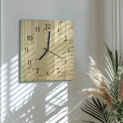 Nowoczesny zegar 30x30 Krople design na ścianę