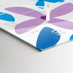 Nowoczesny zegar 30x60 Kwiaty hawajskie nowoczesny do salonu