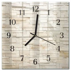 Nowoczesny zegar 30x30 Mur Kamienny design na ścianę