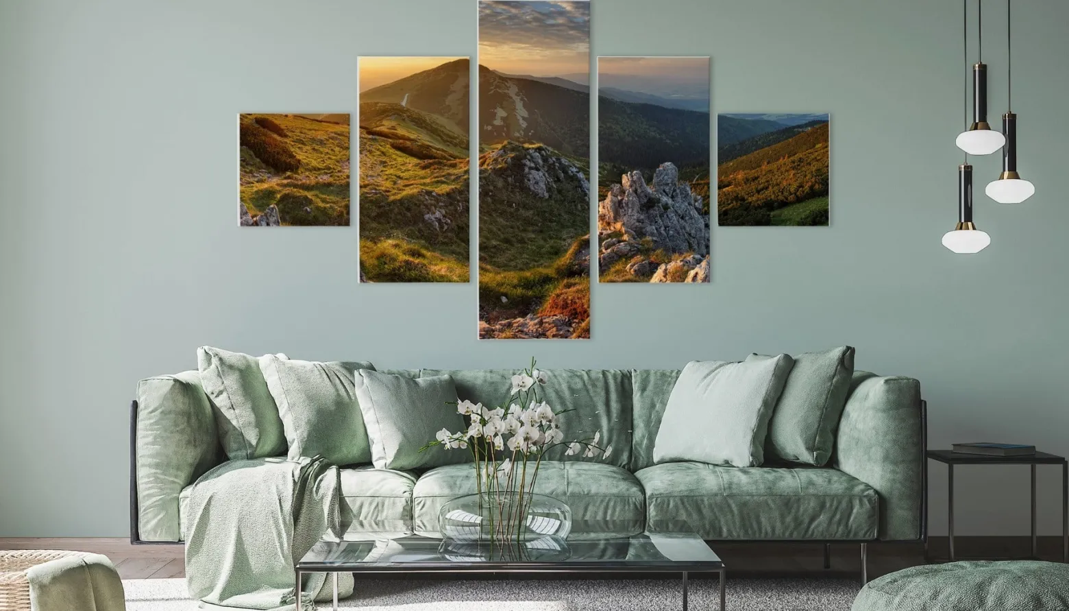 Obraz 5-Częściowy Szczyt Górski PEJZAŻ 3D 150x90cm