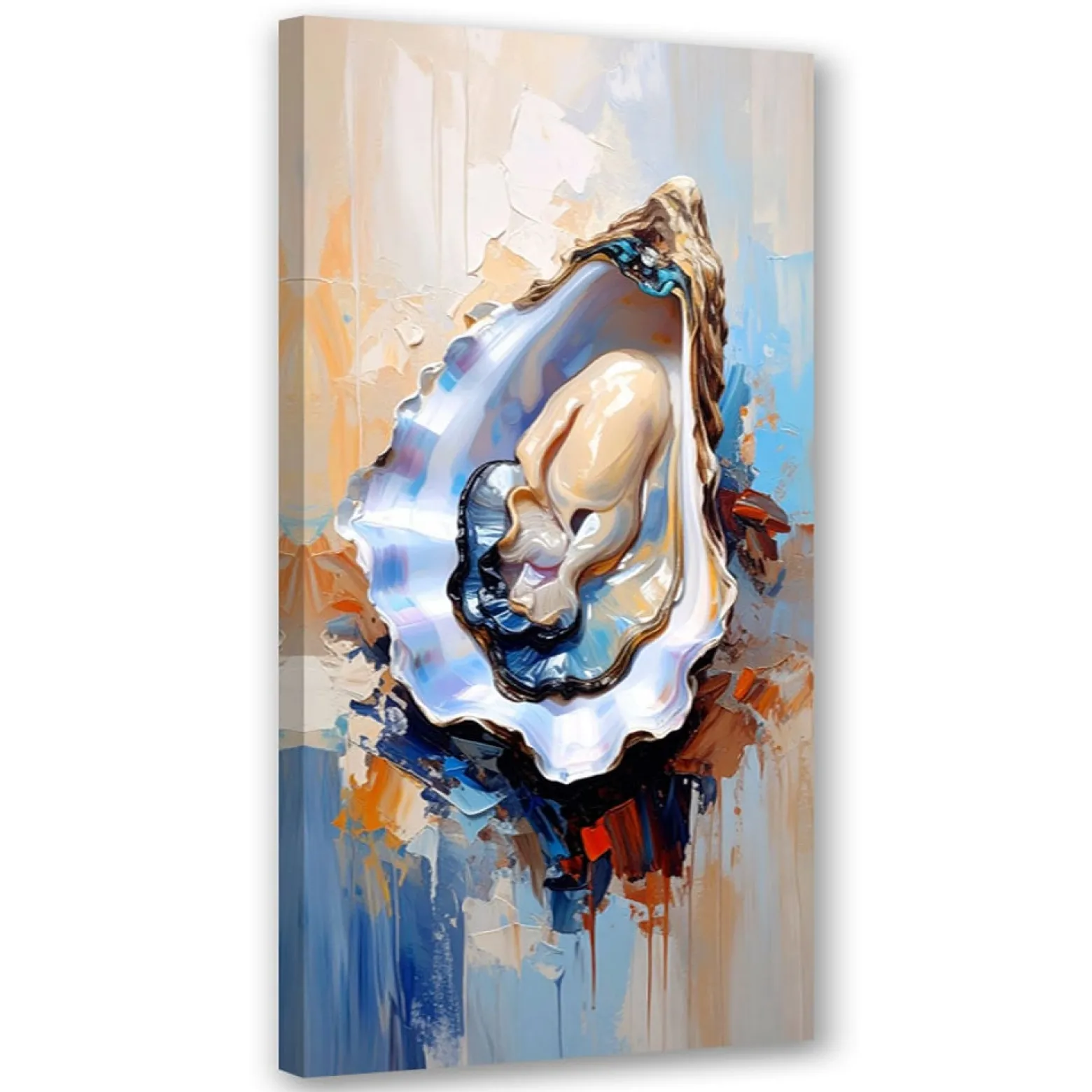 Obraz do kuchni baru restauracji, Ostrygi Małże Owoce morza Sushi 40x80