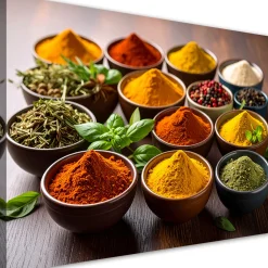 Obraz do kuchni restauracji baru, Przyprawy i zioła kolorowe 30x20