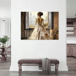 Obraz Kobieta Sztuka Art Do Sypialni Salonu Kuchni Na Płótnie 60X40