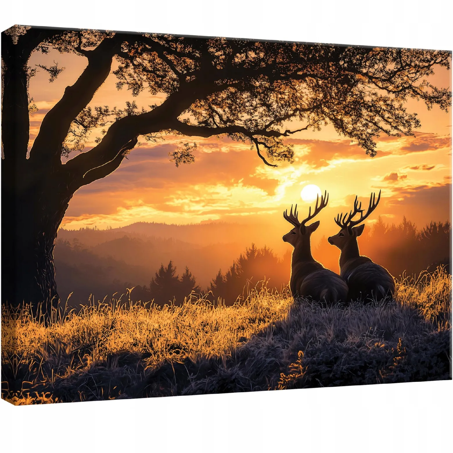 Obraz Na Płótnie Ścianę Do Sypialni Salonu Kuchni Jeleń Natura Widok 60X40