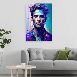 Obraz nowoczesny do salonu, Abstrakcja Portret Mężczyzny 20x30