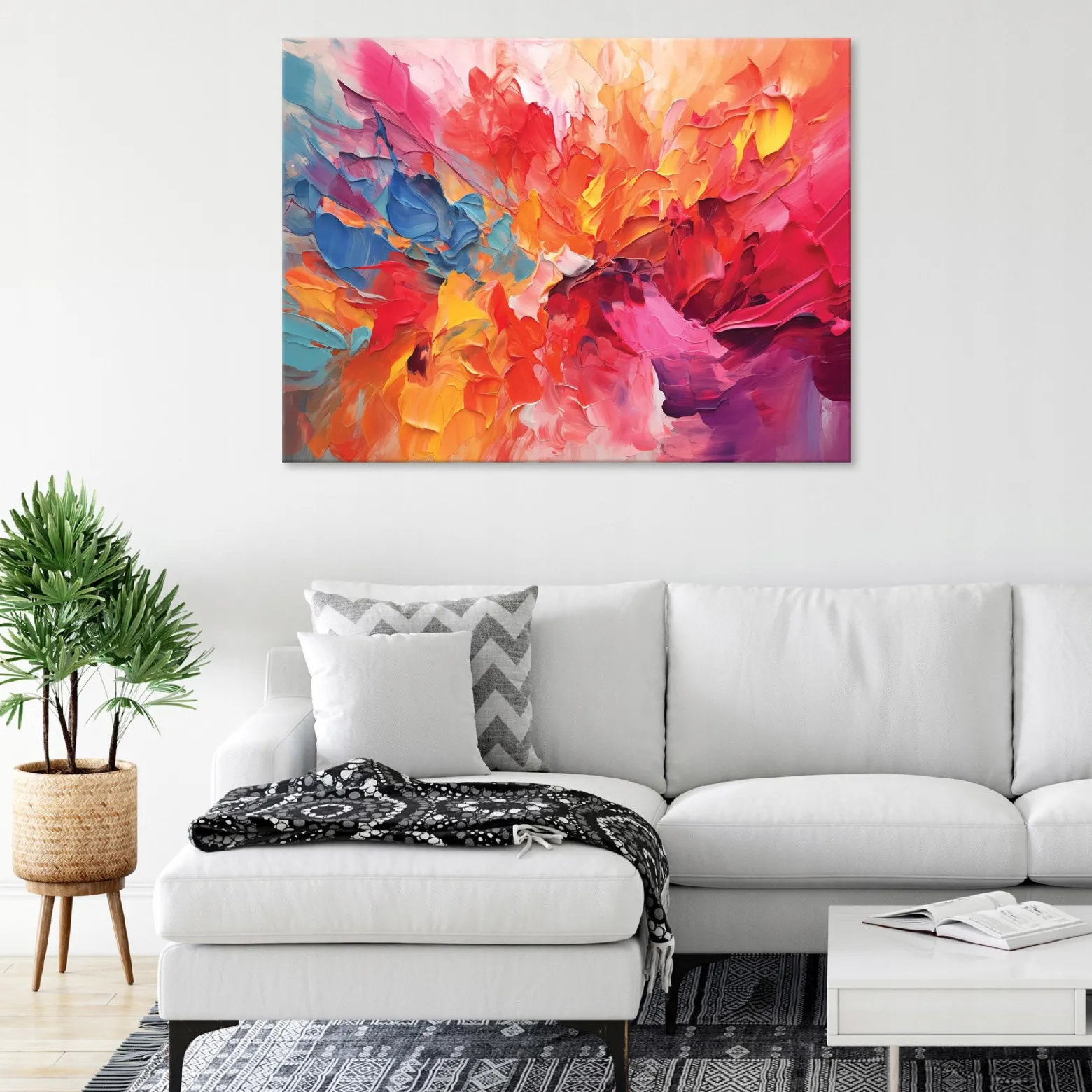 Obraz Abstrakcja Kolorowy Sztuka Na Płótnie Ścianę Sypialnia Salon 60X40