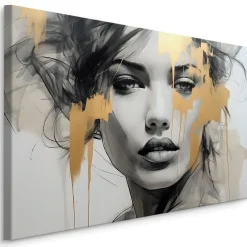 Obraz Abstrakcyjny Portret Kobiety W Stylu Glamour 30x20cm