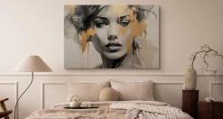 Obraz Abstrakcyjny Portret Kobiety W Stylu Glamour 30x20cm
