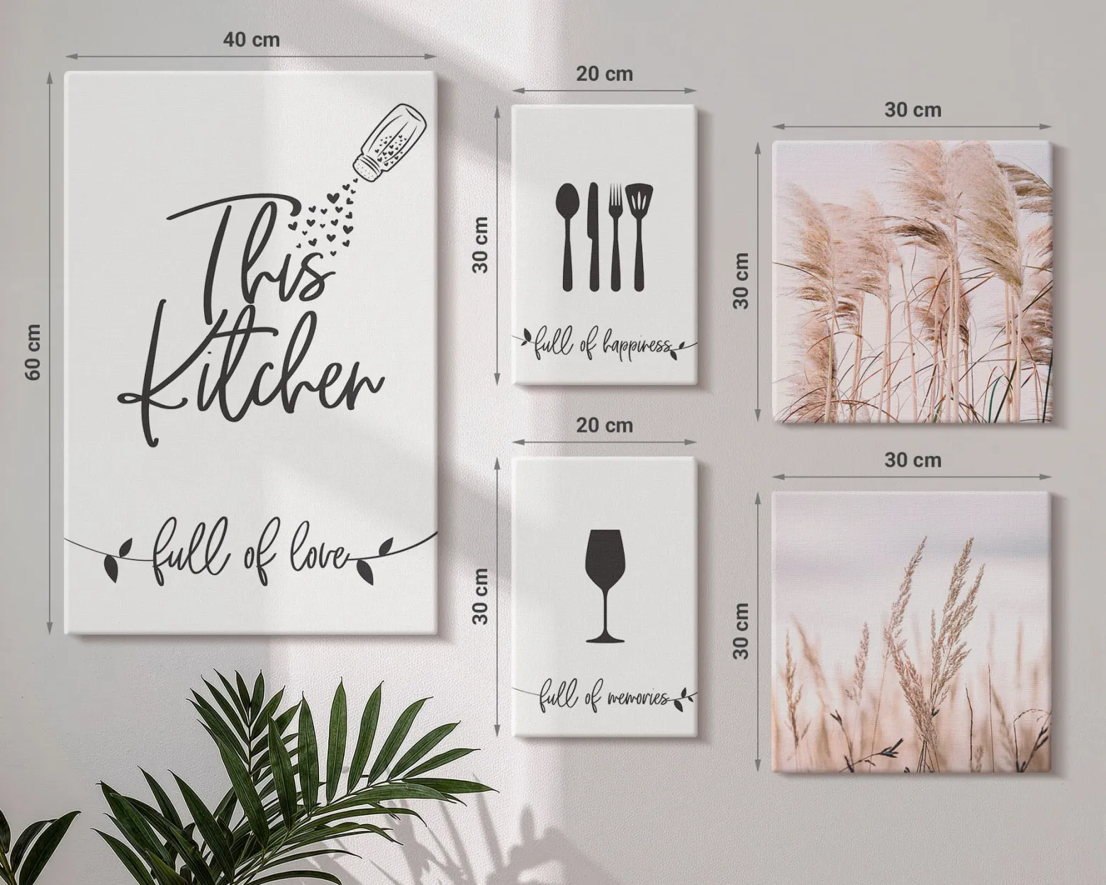Obraz canvas 5 części Boho kuchnia|20x30, 30x30, 40x60|Wallfluent