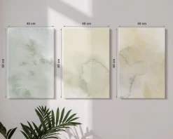 Obraz canvas 3 częściowy Akwarelowe faktury | 3x40x60 | Wallfluent