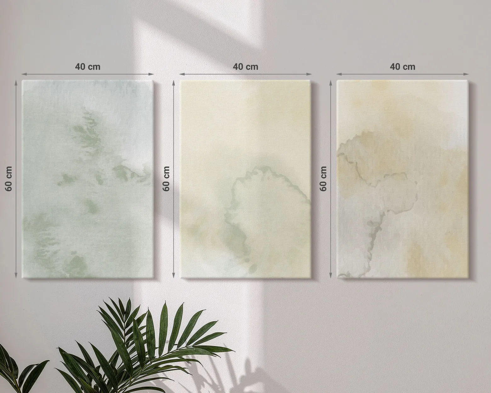 Obraz canvas 3 częściowy Akwarelowe faktury | 3x40x60 | Wallfluent