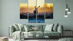 Obraz 4 Częściowy JELEŃ Rykowisko Natura 3D 80x60cm