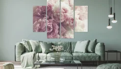 Obraz 4 Częściowy Kwitnące PEONIE Kwiaty 80x60cm