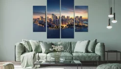 Obraz 4-Częściowy PANORAMA NYC Horyzont 3D 80x60cm
