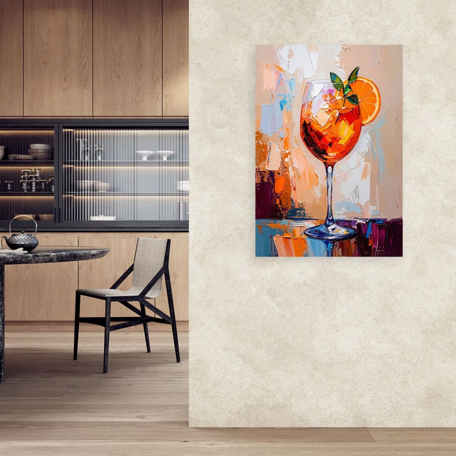 Obraz do kuchni baru jadalni, Aperol Spritz Drink 20x30