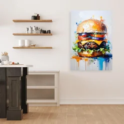 Obraz do kuchni baru jadalni, Hamburger Jedzenie 20x30