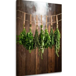 Obraz do kuchni jadalni restauracji, Zioła przyprawy 20x30