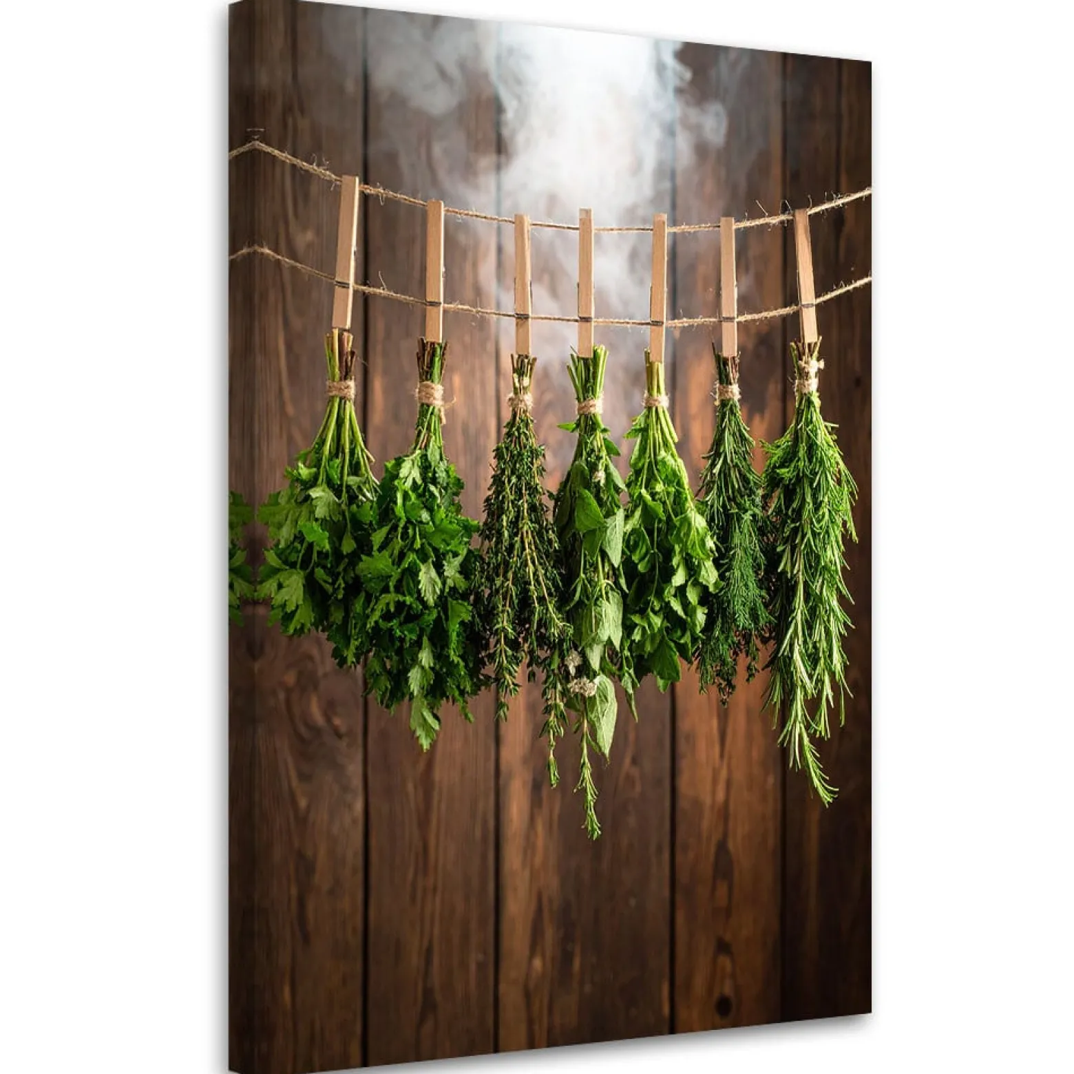 Obraz do kuchni jadalni restauracji, Zioła przyprawy 20x30