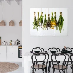 Obraz do kuchni jadalni restauracji, Suszone Zioła przyprawy 30x20