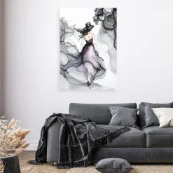 Obraz do salonu sypialni biura, Kobieta abstrakcja atrament 20x30
