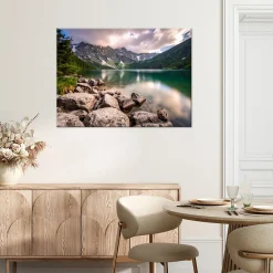 Obraz do salonu sypialni biura, Krajobraz jezioro góry natura 30x20