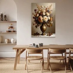 Obraz do salonu sypialni biura kuchni, Bukiet kwiatów w stylu retro 20x30
