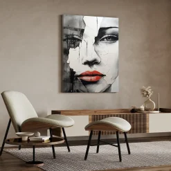 Obraz Do Sypialni Abstrakcyjny Portret Kobiety 20x30cm