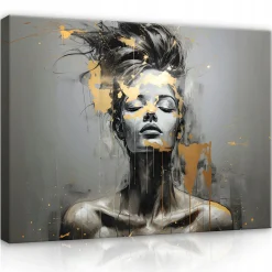 Obraz Do Sypialni Kobieta Twarz Abstrakcja Duży Salon 60X40