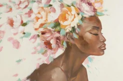 Obraz "DREAMS" 60x90 cm - kobieta w kwiatach