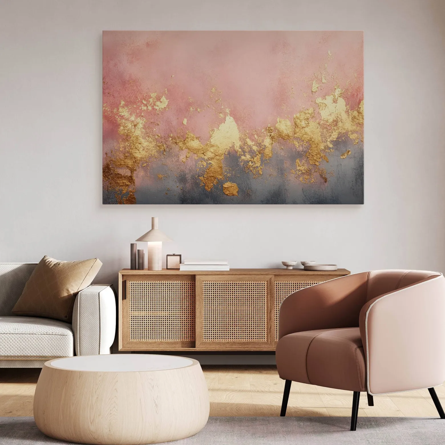 Obraz Elementy Złota Na Betonie W Stylu Glamour 30x20cm