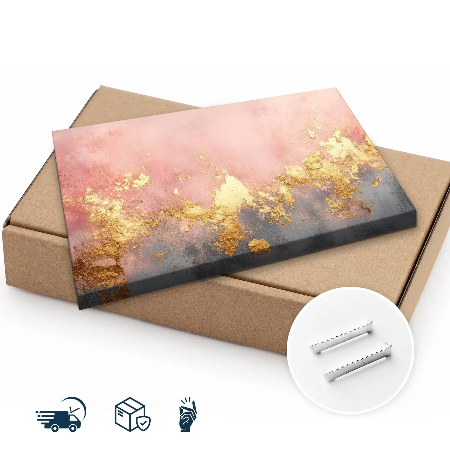 Obraz Elementy Złota Na Betonie W Stylu Glamour 30x20cm