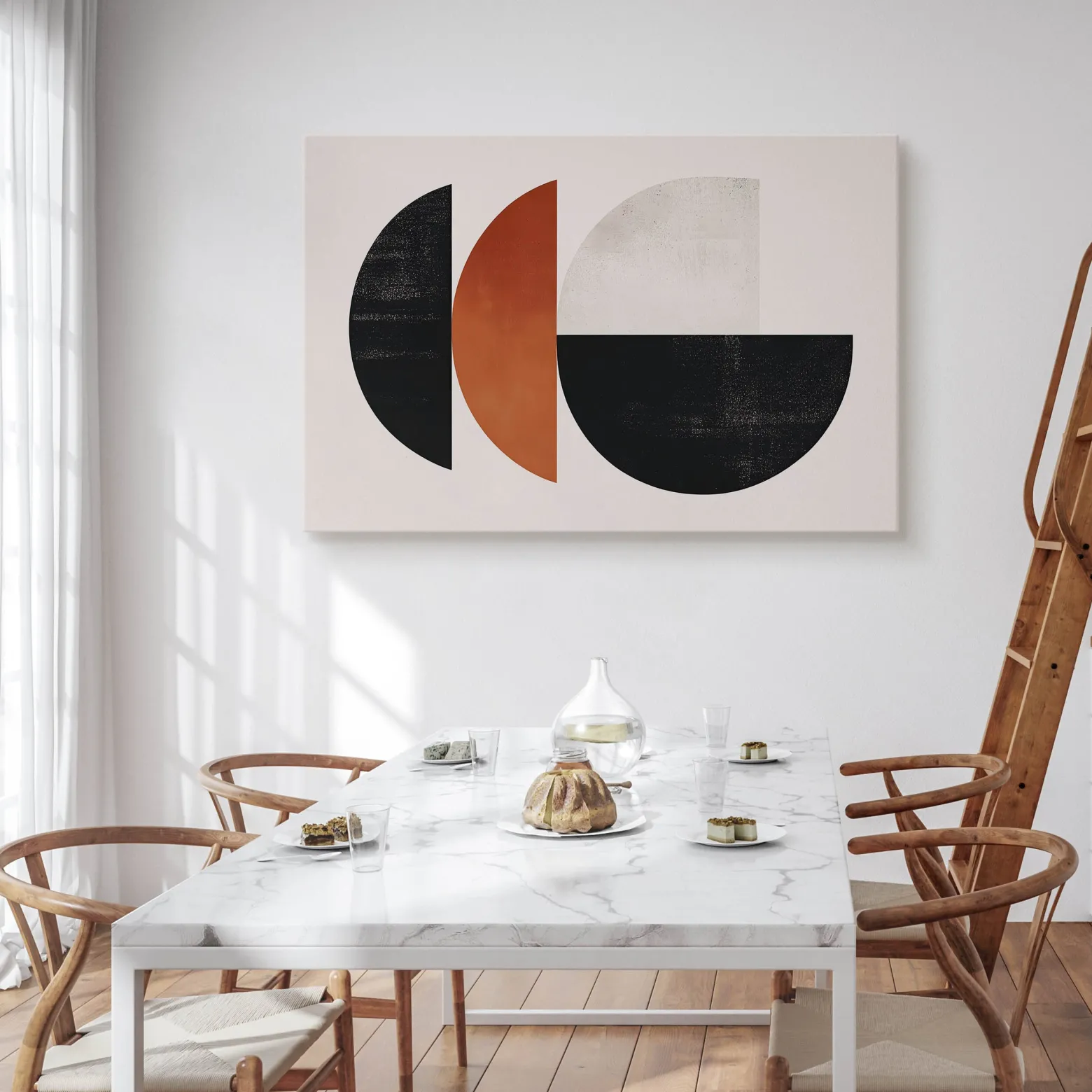 Obraz Figury Geometryczne W Stylu Boho 30x20cm