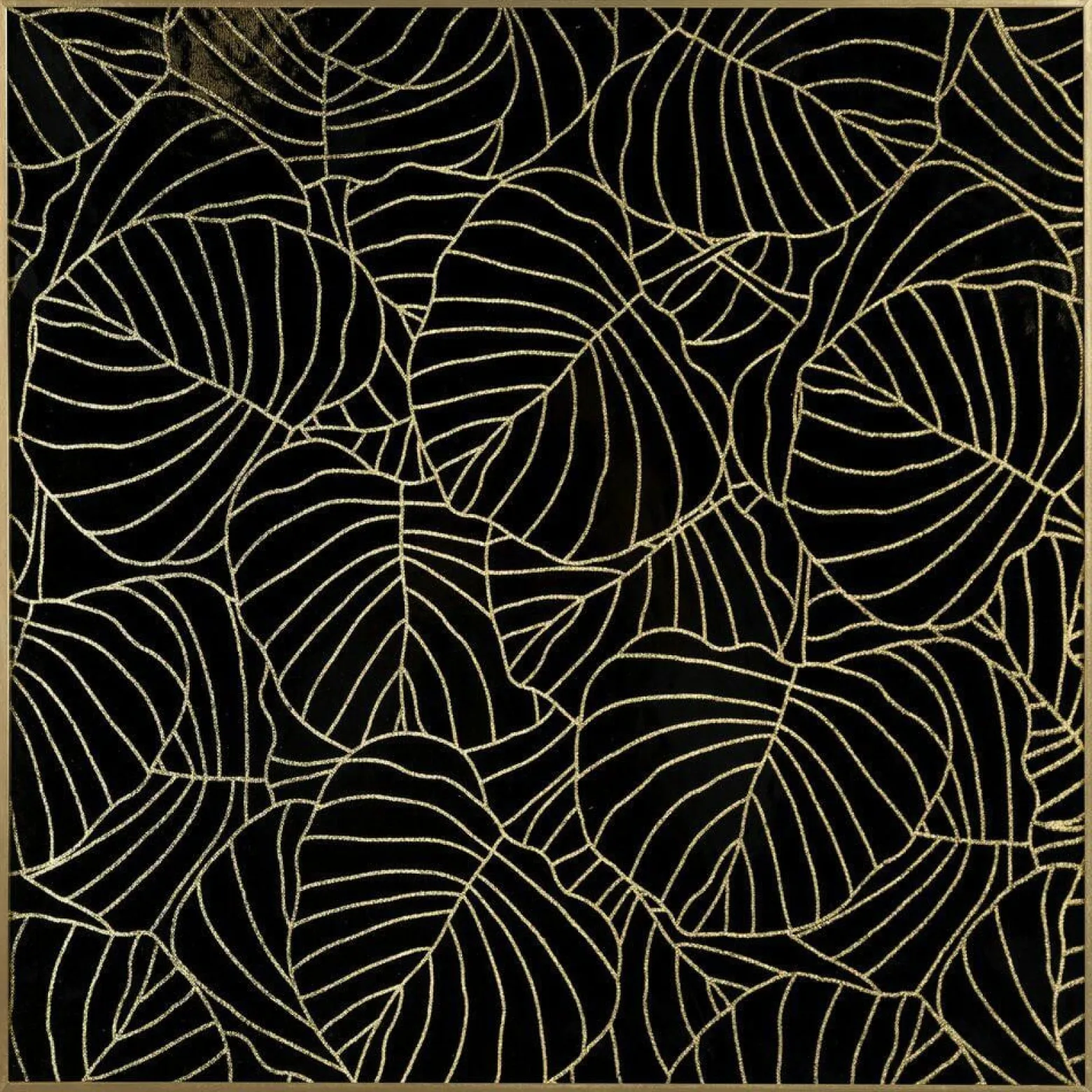 Obraz Glamour LILI2 53x53 cm - Złote Liście