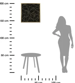 Obraz Glamour LILI2 53x53 cm - Złote Liście