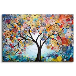 Obraz Kolorowe Kwiaty Na Drzewie W Stylu Boho 30x20cm