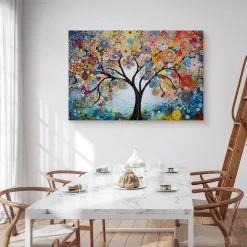 Obraz Kolorowe Kwiaty Na Drzewie W Stylu Boho 30x20cm