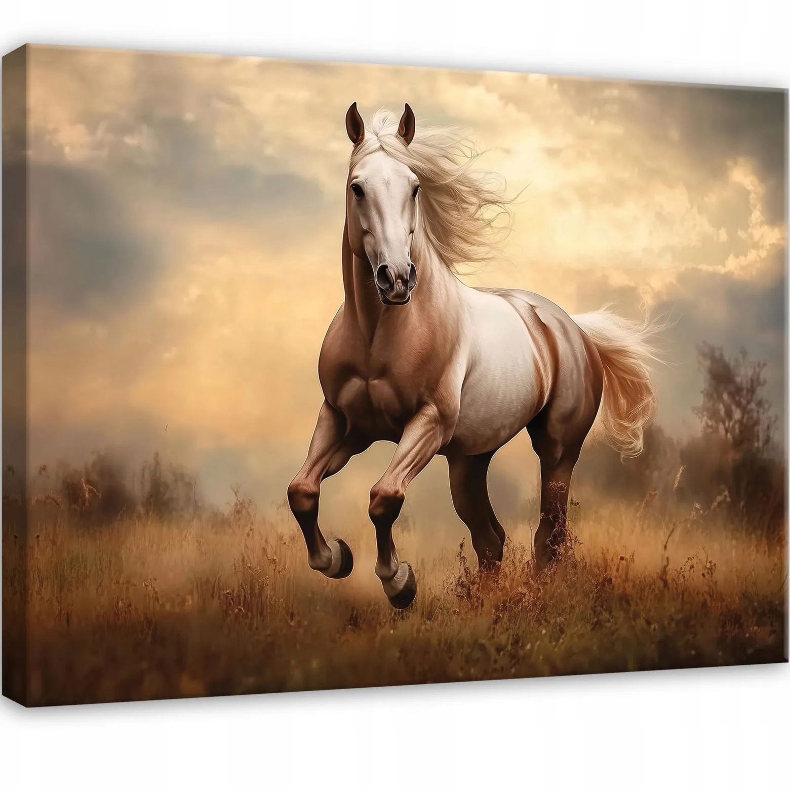 Obraz Koń W Galopie Zwierzęta Do Sypialni Salonu Kuchni Na Płótnie 60X40