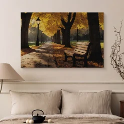 Obraz Malowany Jesienny Park 30x20cm